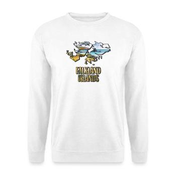 Watercolor Map Falkland Islands - Unisex Sweatshirt - white - Front