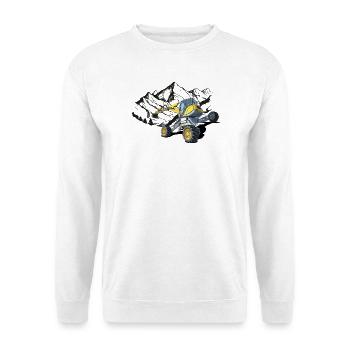 Excavator, walking excavator for difficult terrain - Unisex Sweatshirt - white - Front