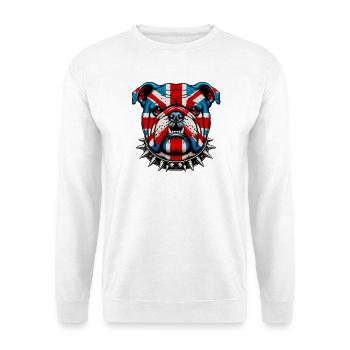 Bouledogue anglais Chien - Sweat-shirt Unisexe - blanc - Devant
