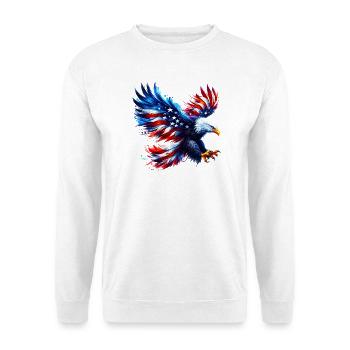 Eagle Flag USA USA Américain - Sweat-shirt Unisexe - blanc - Devant