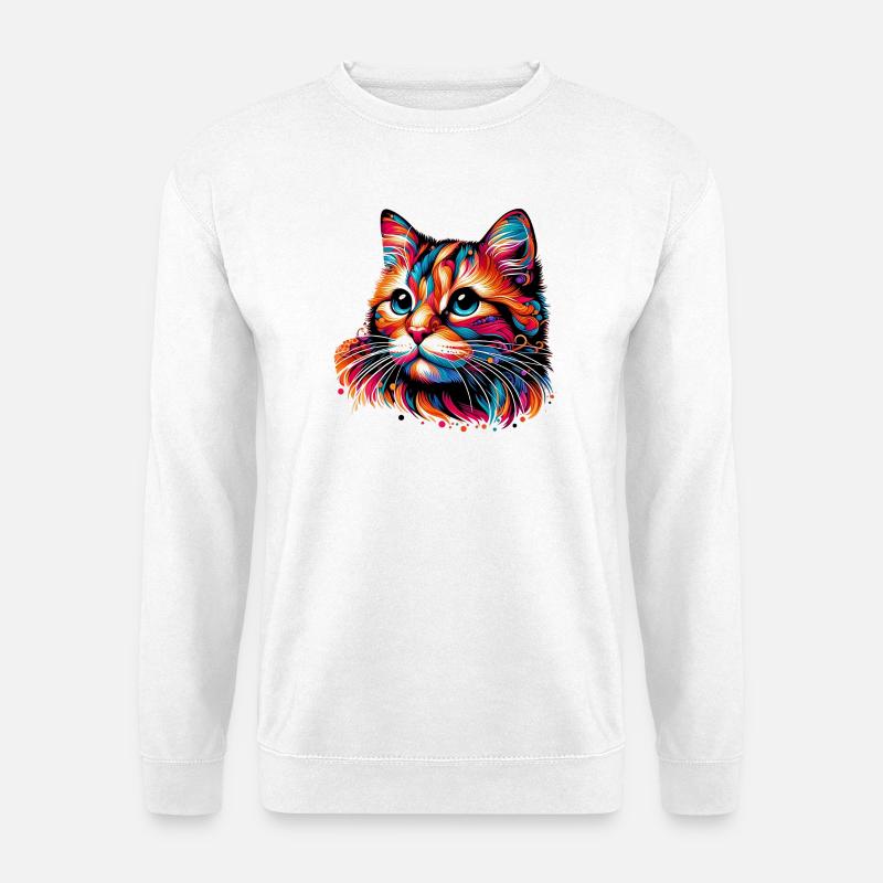 Katze - Unisex Pullover - Weiß