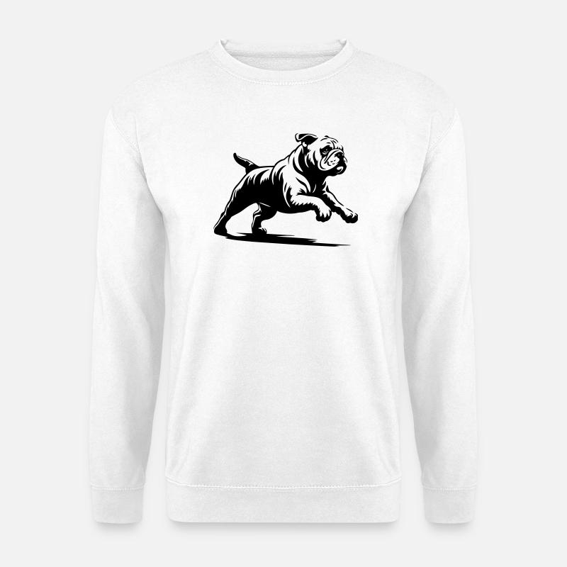 Englische Bulldogge - Unisex Pullover - Weiß