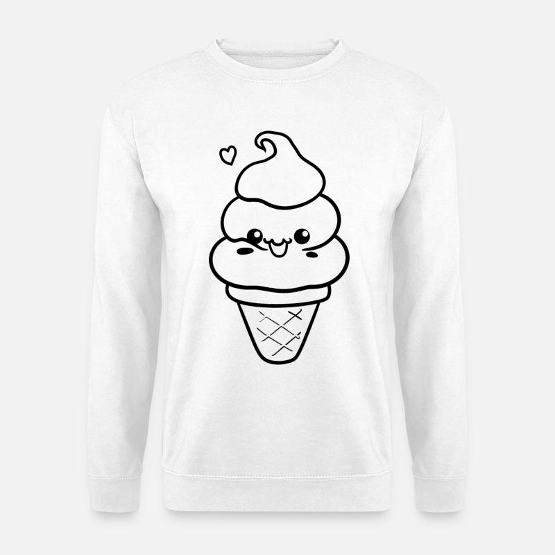 Eis Comic Stil - Unisex Pullover - Weiß
