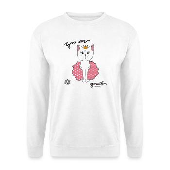 You are great, Cat - Unisex Sweatshirt - white - Front