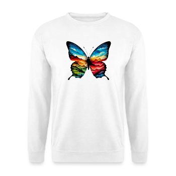 Schmetterling - Unisex Pullover - Weiß - Vorne
