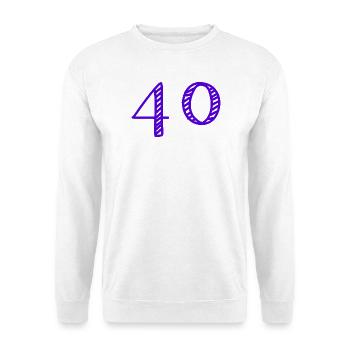 40. 40 YEARS. 40th ANNIVERSARY. 40 YEARS ANNIVERSARY. - Unisex Sweatshirt - white - Front