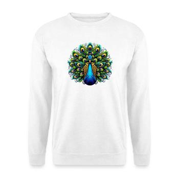 Paon - Sweat-shirt Unisexe - blanc - Devant