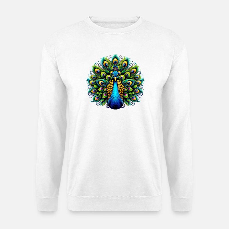 Peacock - Unisex Sweatshirt - white