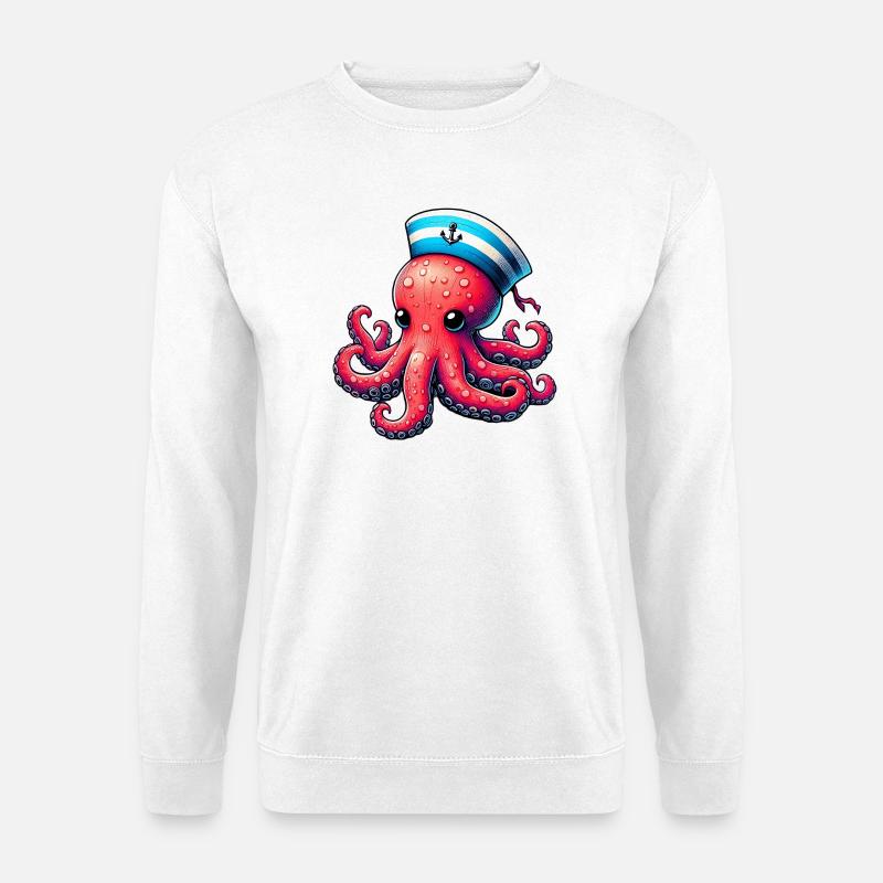 Krake - Unisex Pullover - Weiß