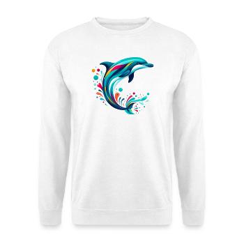 Delfin - Unisex Pullover - Weiß - Vorne