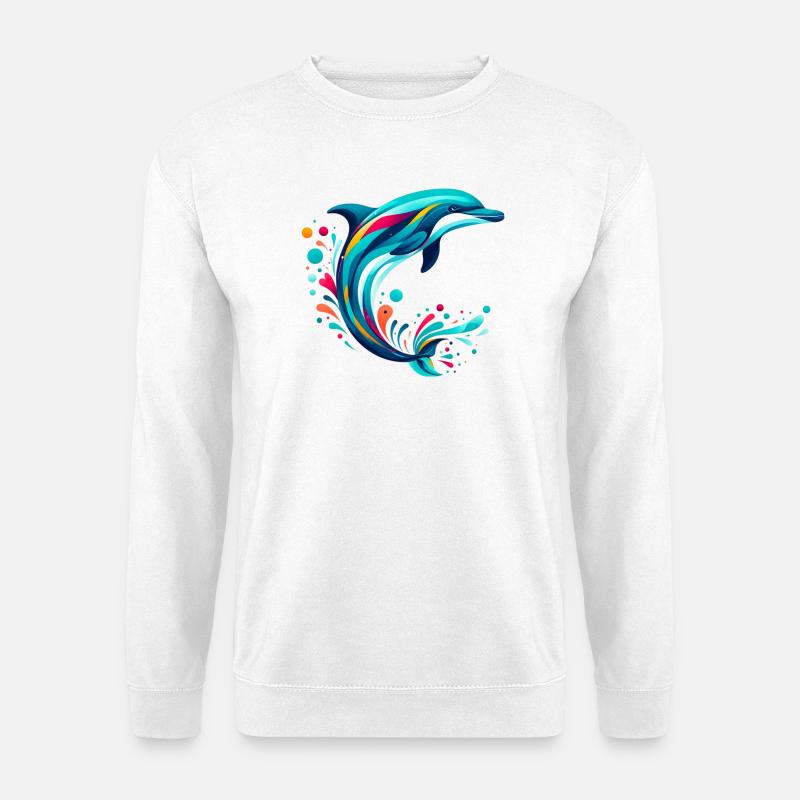 Delfin - Unisex Pullover - Weiß