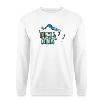 Watercolor Map of Turks and Caicos - Unisex Sweatshirt - white - Front