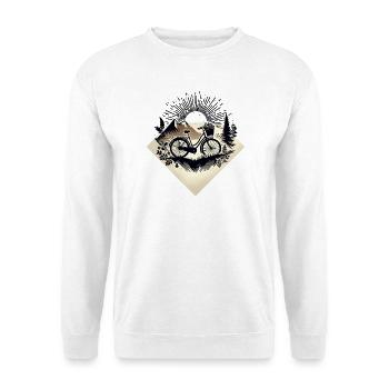 Vélo - Sweat-shirt Unisexe - blanc - Devant