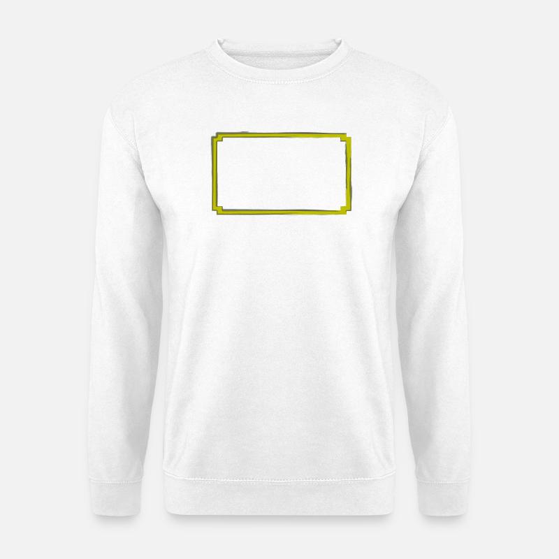 yellow-grey frame - Unisex Sweatshirt - white