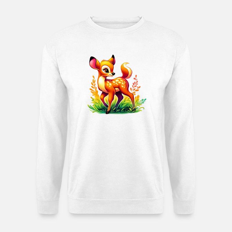 Rehbraun - Unisex Pullover - Weiß