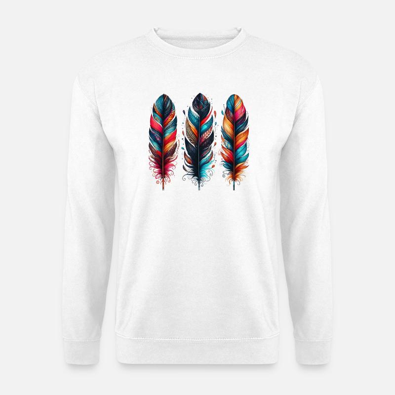 Feder - Unisex Pullover - Weiß