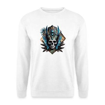 Skull that embodies the mystical aura - Unisex Sweatshirt - white - Front