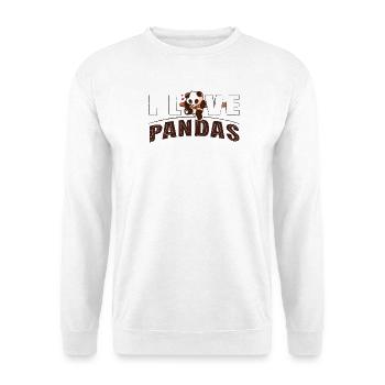 I love PANDAS - Unisex Sweatshirt - white - Front