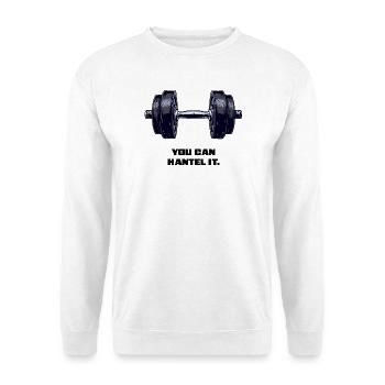 Dumbbell, Fitness, Motivation, Gym, T-Shirt, Funny - Unisex Sweatshirt - white - Front