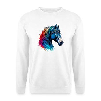 Cheval - Sweat-shirt Unisexe - blanc - Devant