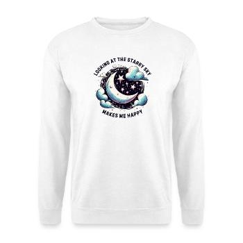 Le ciel étoilé me rend heureux - Sweat-shirt Unisexe - blanc - Devant