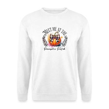 Herbstliches Design: Kürbis, Herbst, Thanksgiving - Unisex Pullover - Weiß - Vorne