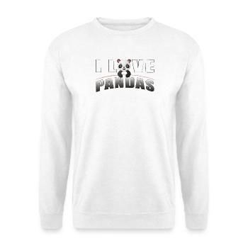 I love PANDAS - Unisex Sweatshirt - white - Front
