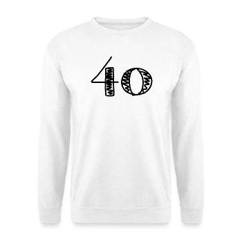 40. 40 JAHRE. 40-JÄHRIGES JUBILÄUM. 40-JÄHRIGES JUBILÄUM. - Unisex Pullover - Weiß - Vorne