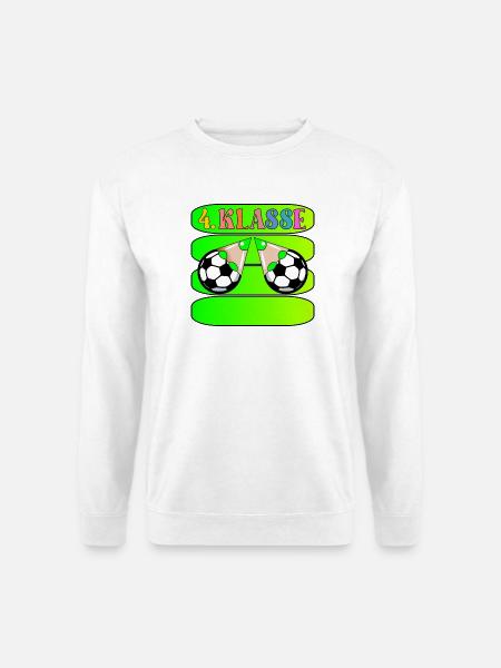Grundschule 4. Klasse Fußball - Unisex Pullover - Weiß