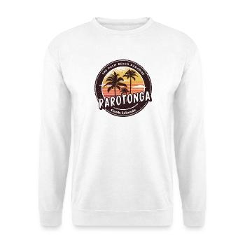 Palmiers vintage des îles Cook de Parotonga - Sweat-shirt Unisexe - blanc - Devant