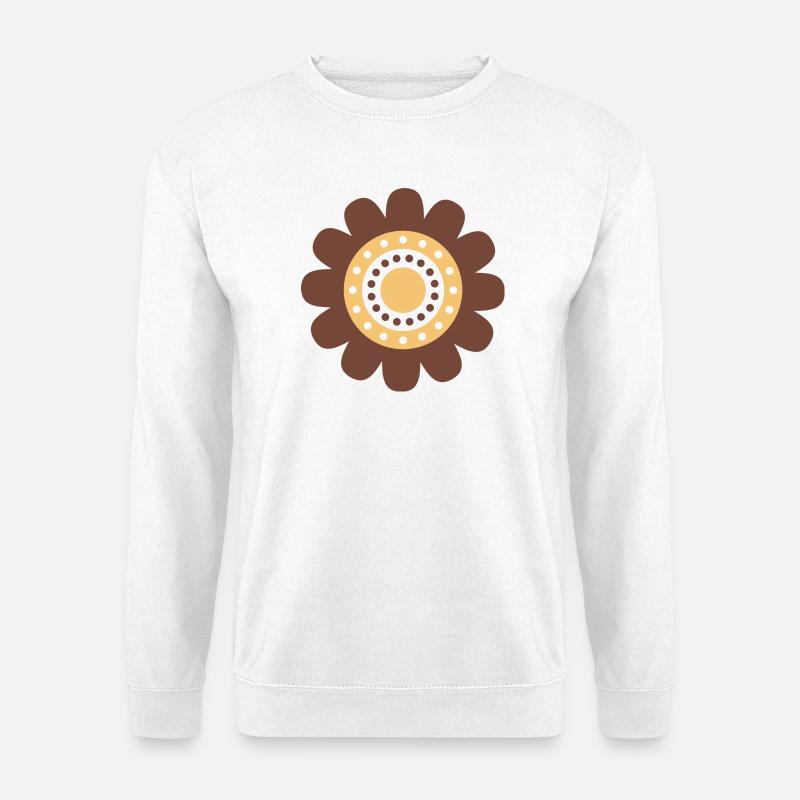 Süße braune Gänseblümchenblume - Unisex Pullover - Weiß