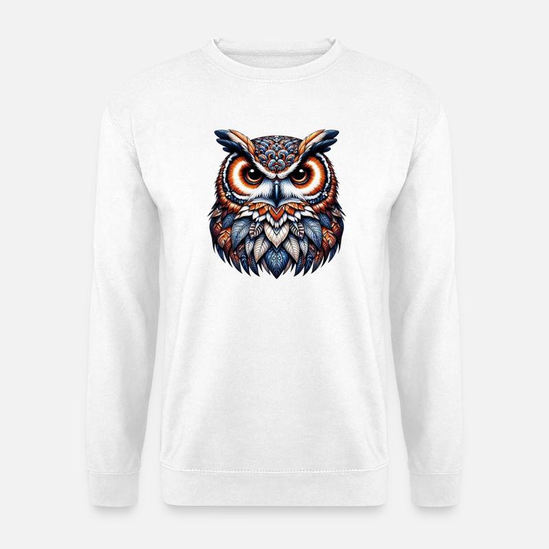 Eule - Unisex Pullover - Weiß