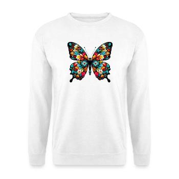 Papillon - Sweat-shirt Unisexe - blanc - Devant