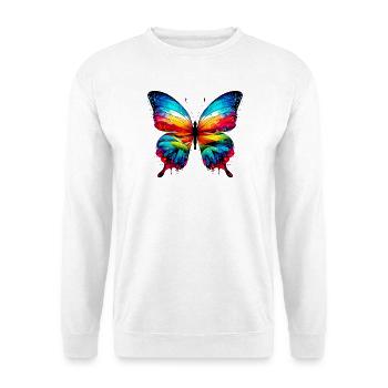 Schmetterling - Unisex Pullover - Weiß - Vorne