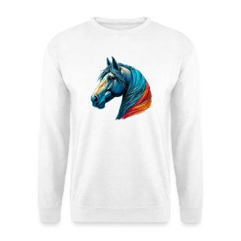 Cheval - Sweat-shirt Unisexe - blanc - Devant