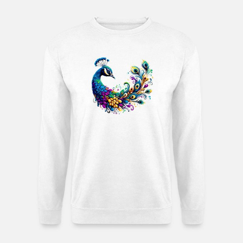 Pfau - Unisex Pullover - Weiß