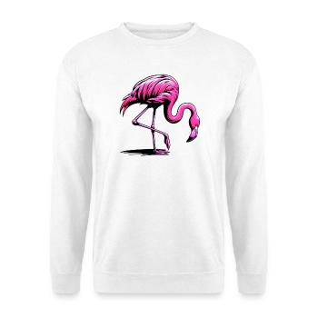Flamant - Sweat-shirt Unisexe - blanc - Devant
