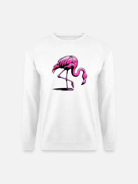 Flamingo - Unisex Pullover - Weiß