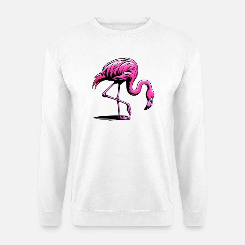 Flamant - Sweat-shirt Unisexe - blanc