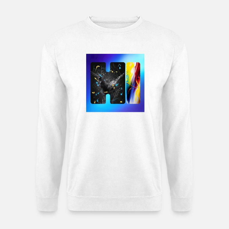 Schwarze Splatter-Abstraktion - Unisex Pullover - Weiß
