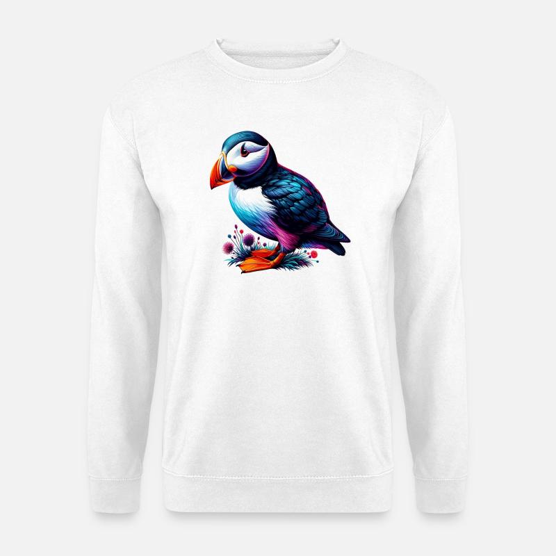 Papageitaucher - Unisex Pullover - Weiß