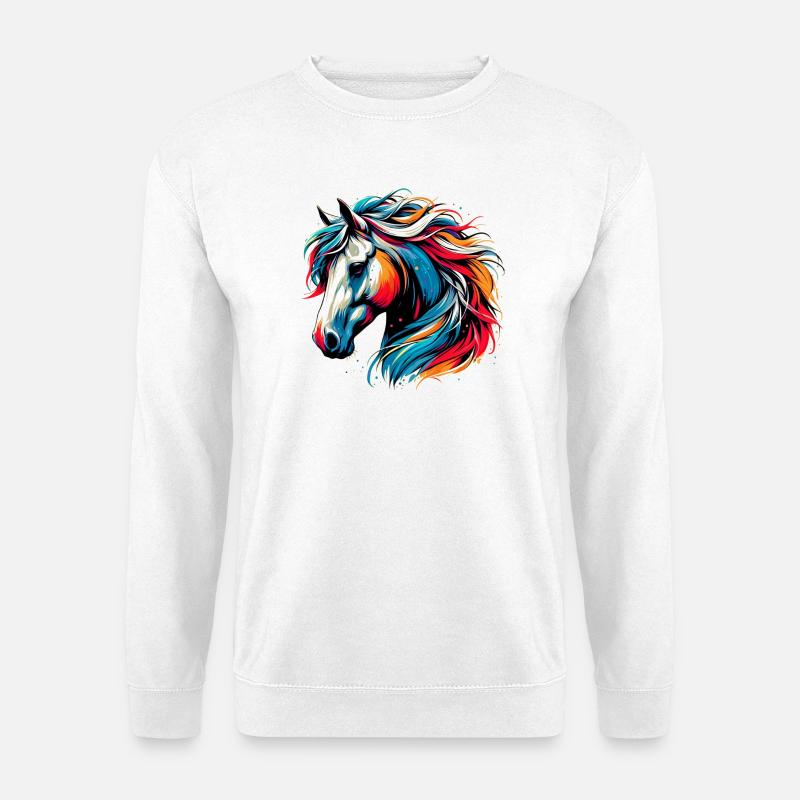 Pferd - Unisex Pullover - Weiß