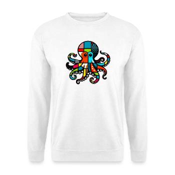 Krake - Unisex Pullover - Weiß - Vorne