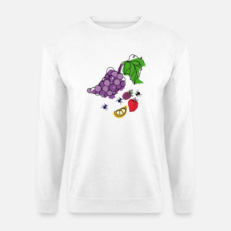 Fruit with insects - Unisex Sweatshirt - white