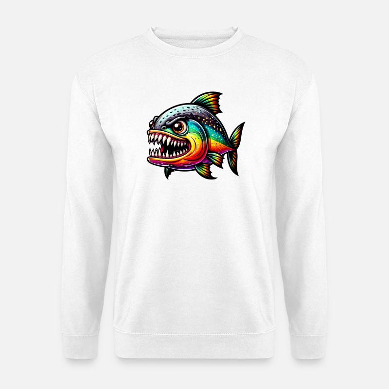 Piranha - Unisex Pullover - Weiß