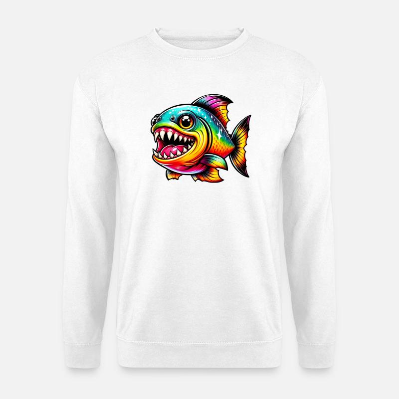 Piranha - Unisex Pullover - Weiß