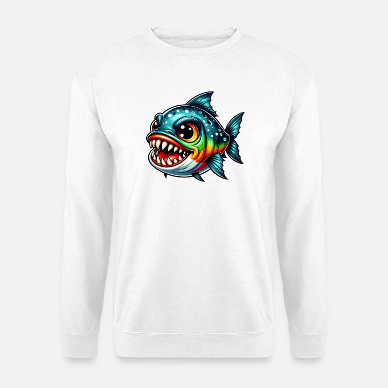 Piranha - Unisex Pullover - Weiß