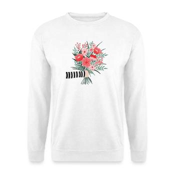 Dites simplement merci - une chère salutation aux fleurs - Sweat-shirt Unisexe - blanc - Devant