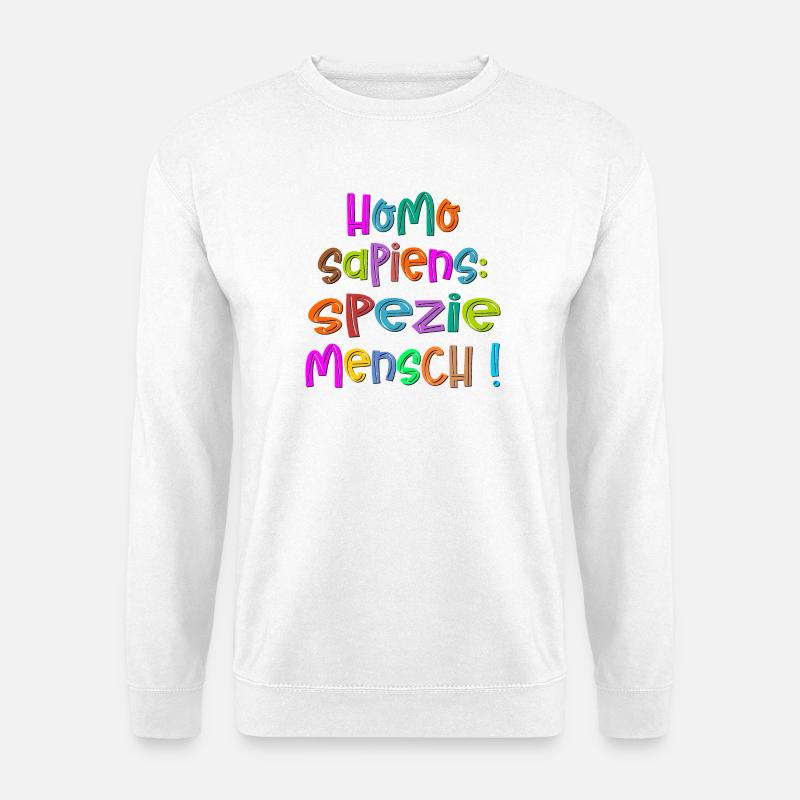 SPEZIE MENSCH - Etymologie - Unisex Pullover - Weiß