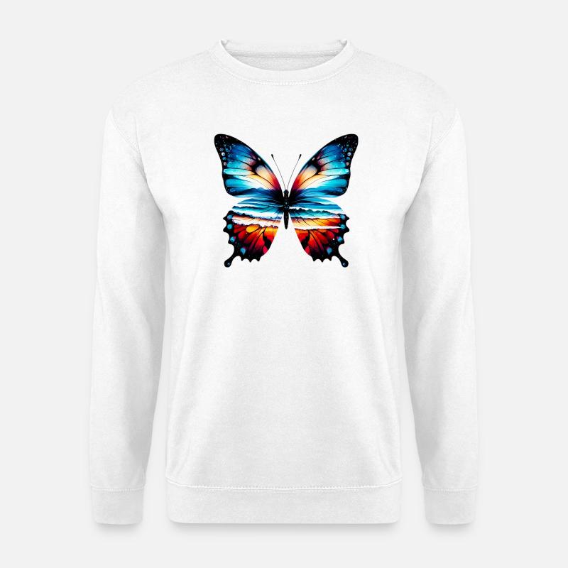 Schmetterling - Unisex Pullover - Weiß
